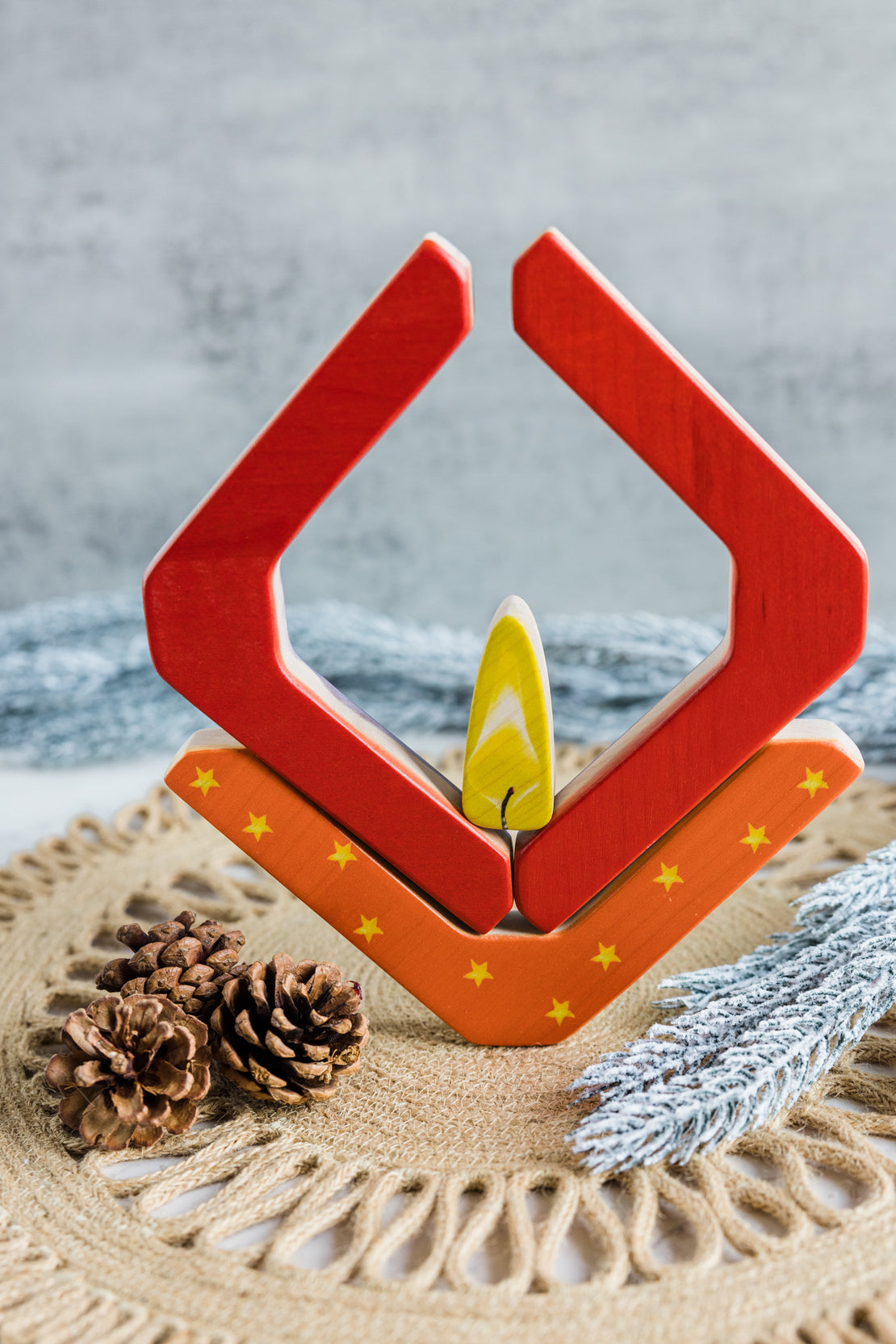 Festival of lights stacker - Double sided stacker to explore the world festivals - Diwali, Christmas, Imbolc, Kwanzaa, Hanukkah, Lantern