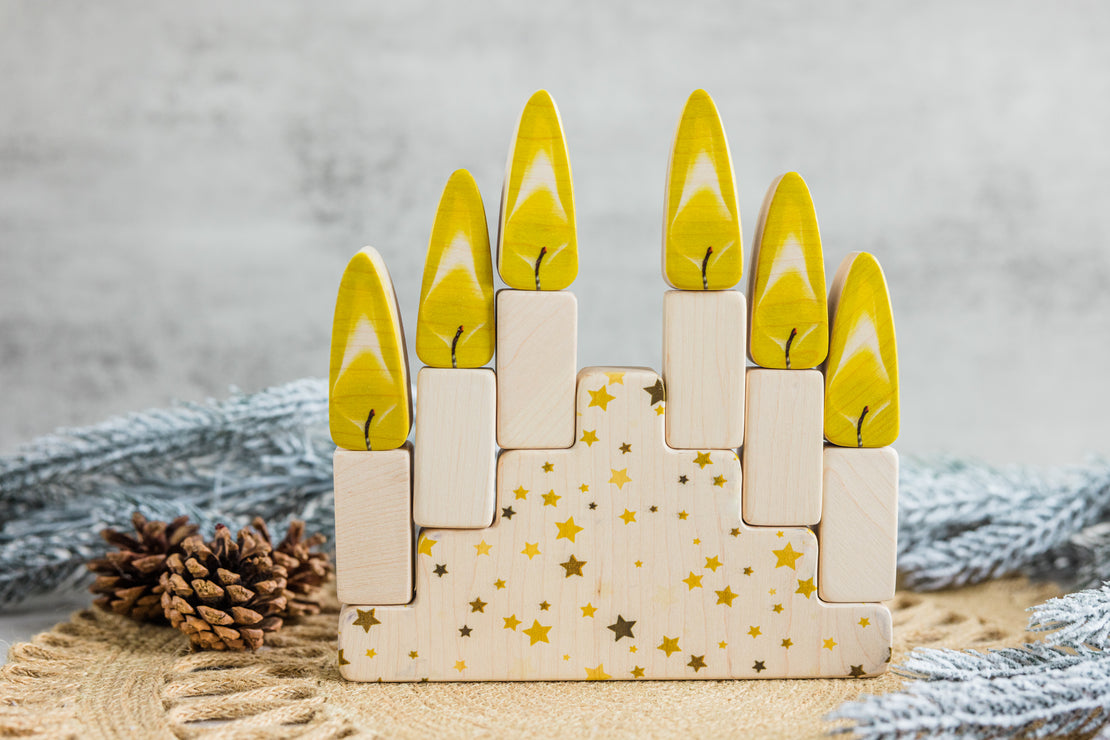 Festival of lights stacker - Double sided stacker to explore the world festivals - Diwali, Christmas, Imbolc, Kwanzaa, Hanukkah, Lantern