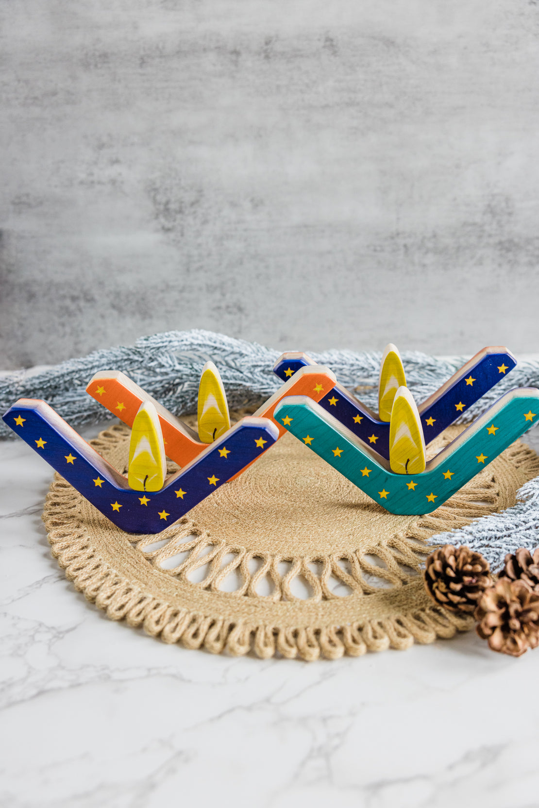 Festival of lights stacker - Double sided stacker to explore the world festivals - Diwali, Christmas, Imbolc, Kwanzaa, Hanukkah, Lantern