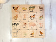 Wooden puzzle, farm mother and baby