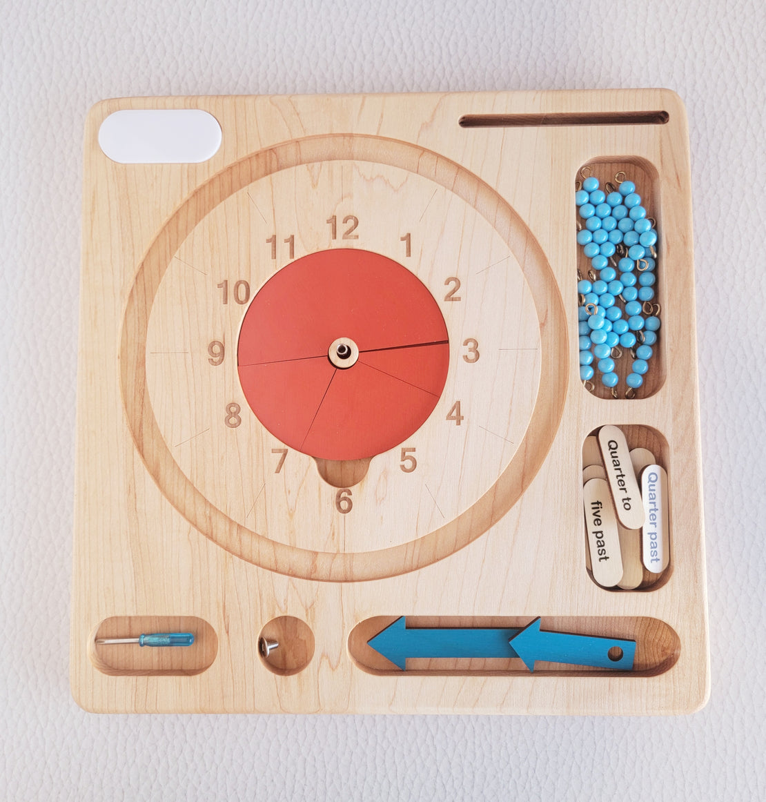 SECONDS/IMPERFECT Interactive Montessori Teaching Clock - Master Time, Fractions & Skip Counting for Kids - Montessori learning clock