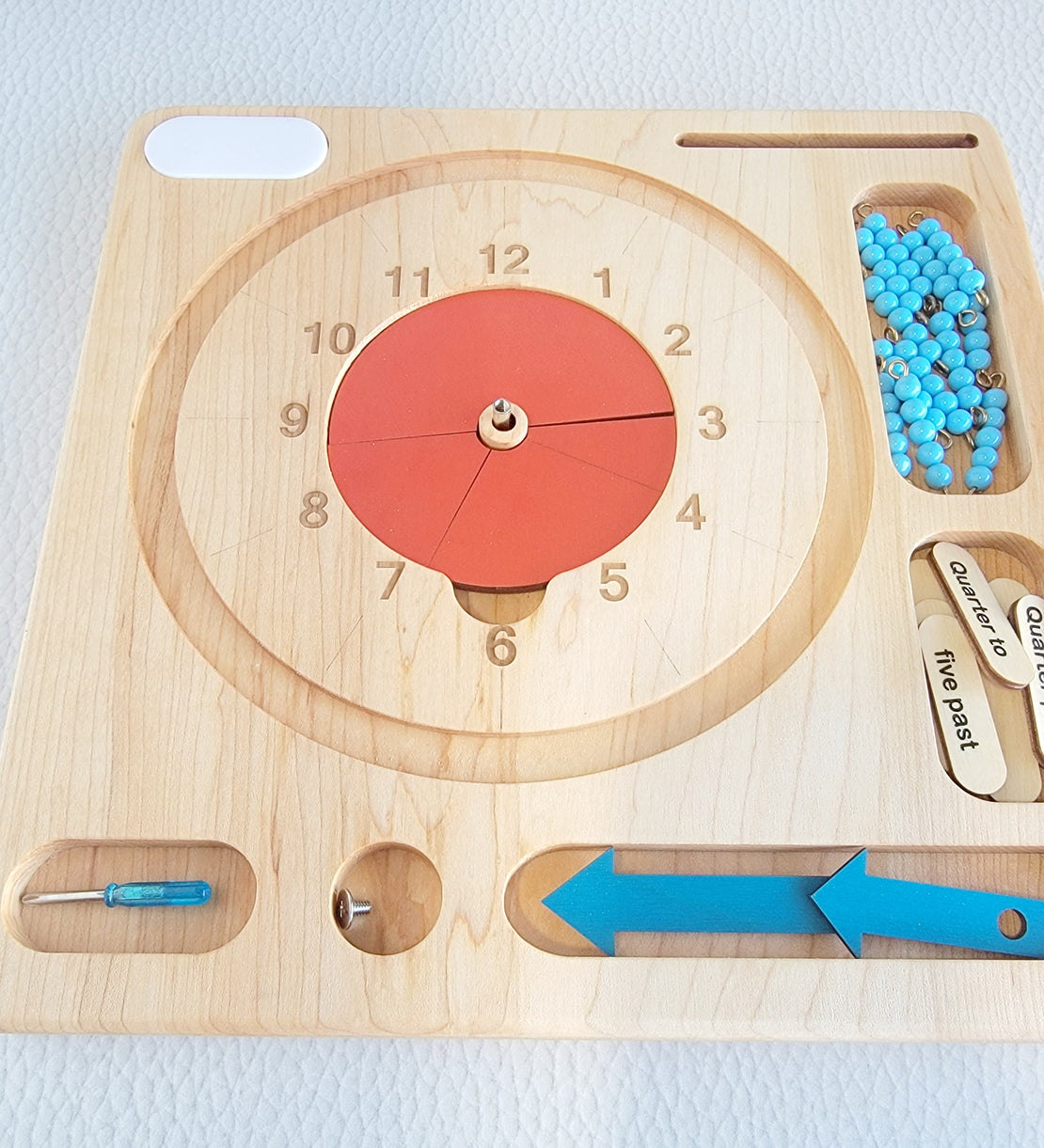 SECONDS/IMPERFECT Interactive Montessori Teaching Clock - Master Time, Fractions & Skip Counting for Kids - Montessori learning clock