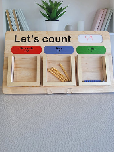 SECONDS/IMPERFECT Counting the days in school board - Pocket chart for beads - 100 days of school