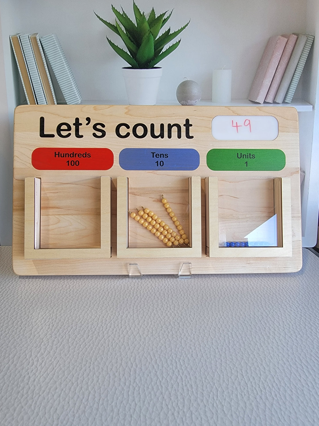 SECONDS/IMPERFECT Counting the days in school board - Pocket chart for beads - 100 days of school