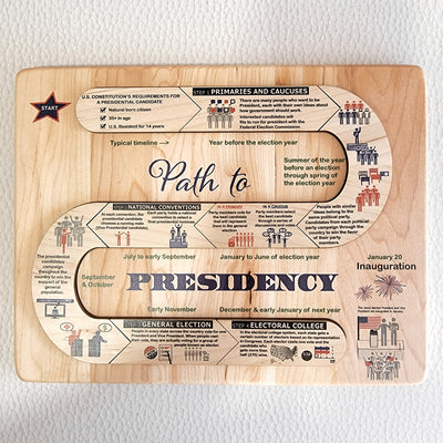 Path to Presidency: Engaging Wooden Puzzle for Kids | Learn Presidential Election Steps