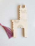 Llama-Shaped Wooden Pom Pom Maker - Practical life and fine motor skills exercise for older kids