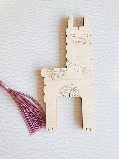 Llama-Shaped Wooden Pom Pom Maker - Practical life and fine motor skills exercise for older kids
