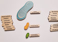 Plant cell model, wooden cell model