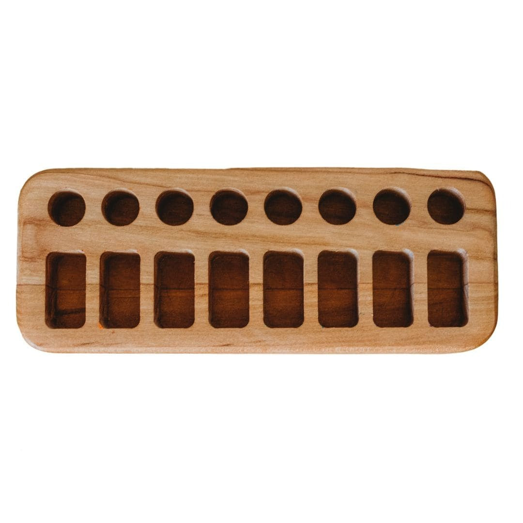 Wooden Beeswax Crayon Holder