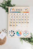 SECONDS/IMPERFECT Classroom & School size Wooden perpetual calendar with seasons, moon phases, months, days and weather