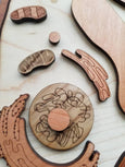 Animal cell model, wooden cell model