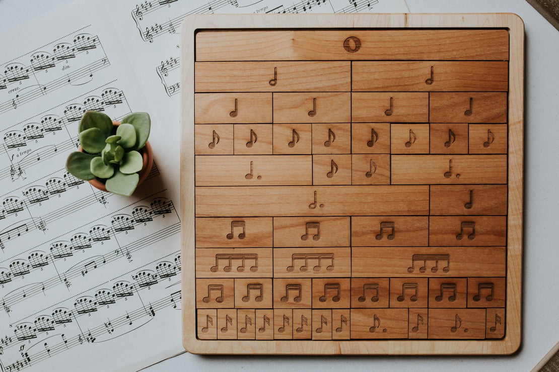Music fraction bars, musical notes, musical rests, classical conversations, educational toys
