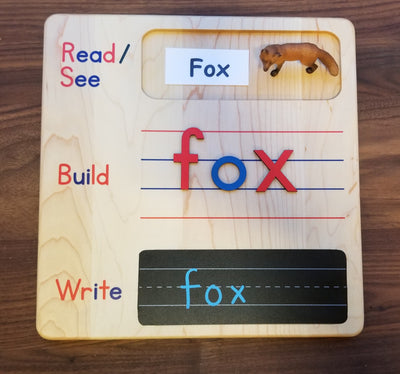 Chalkboard Read build write board - spelling board - writing board - CVC word building mat