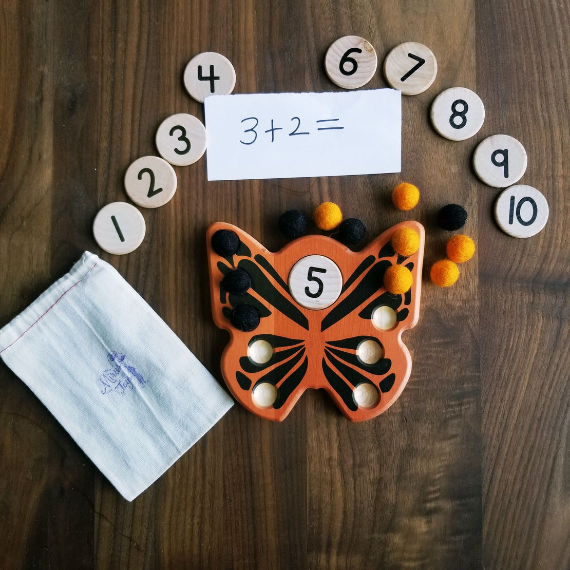 SECONDS/IMPERFECT Butterfly ten frame, Montessori ten frame