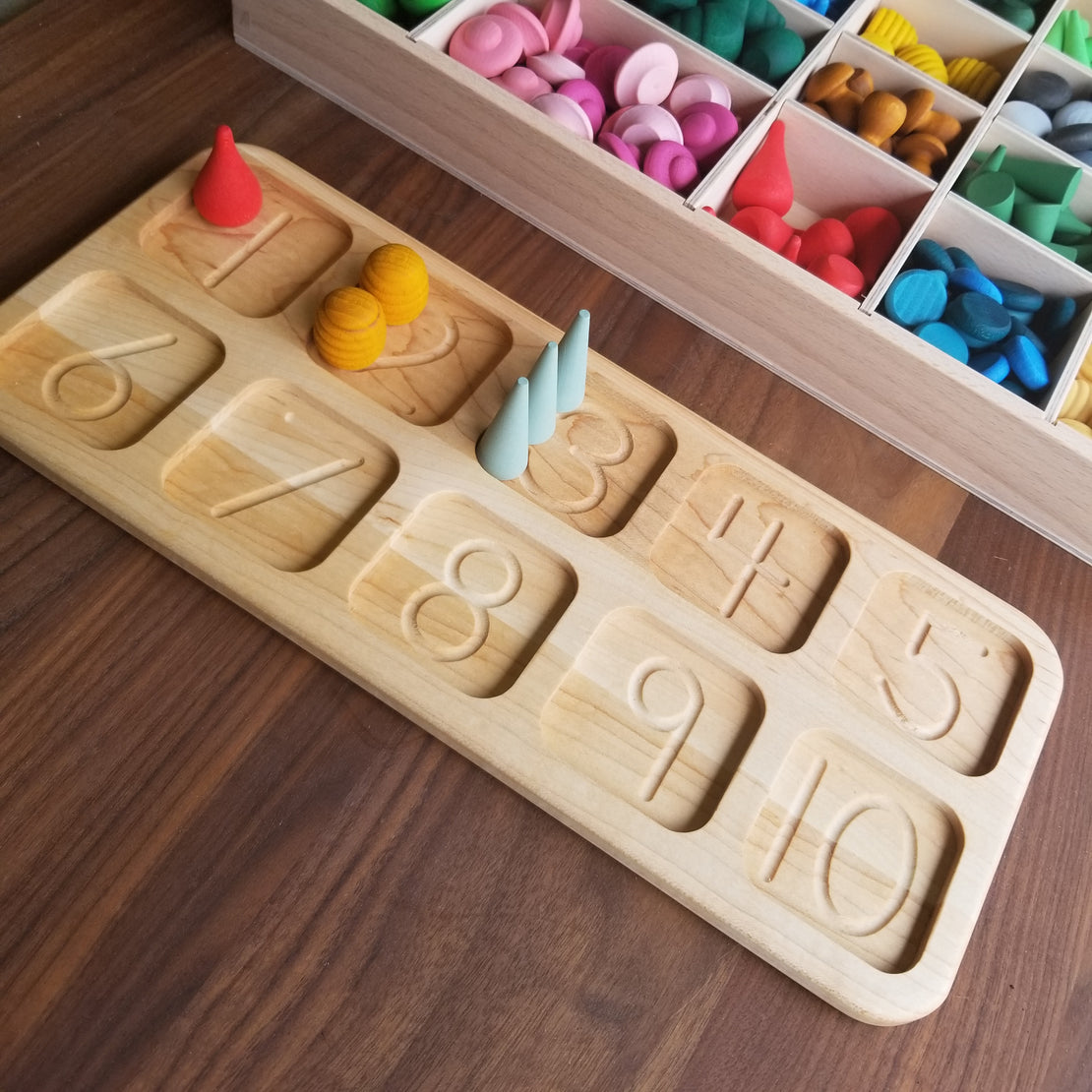 Large 10 frame with engraved number - Ten frame