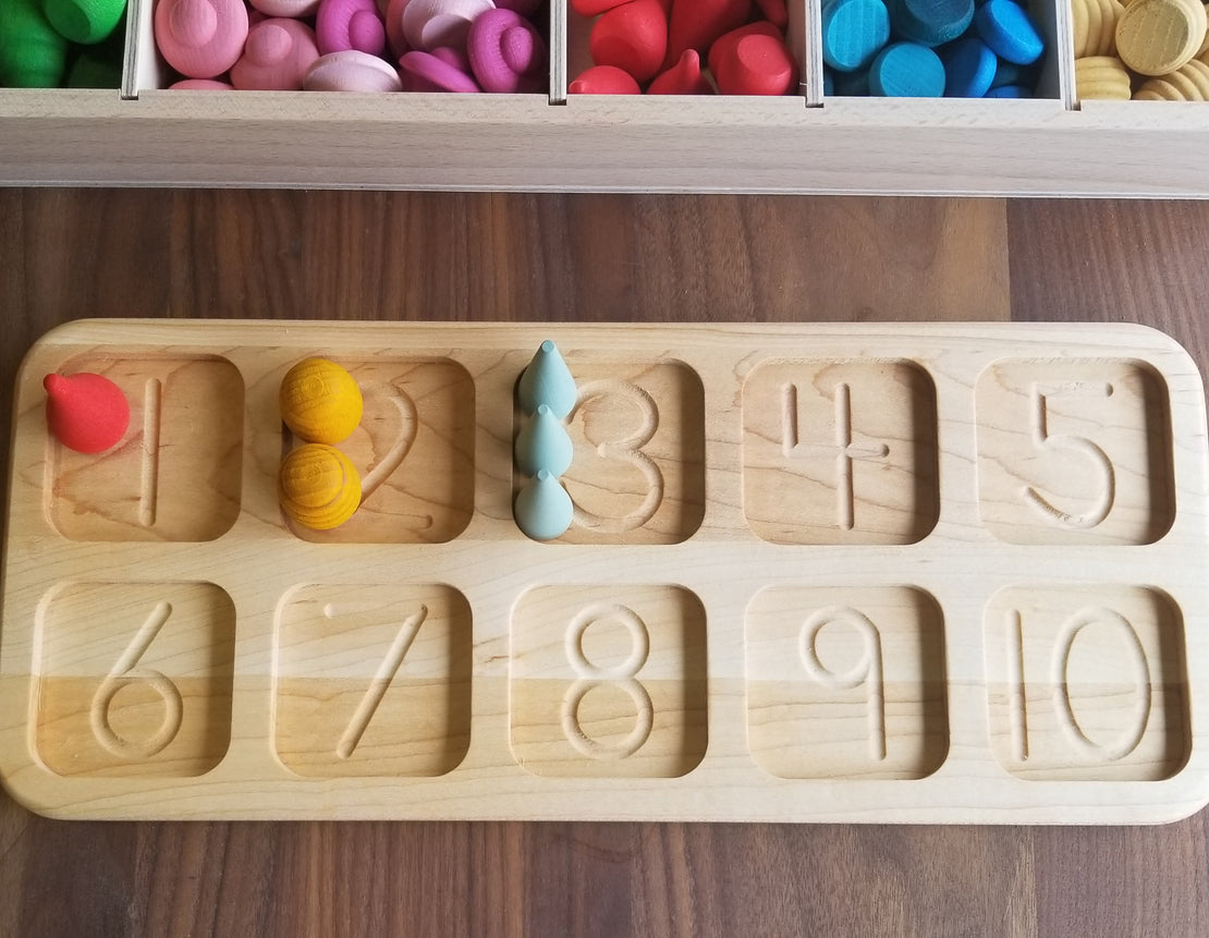 Large 10 frame with engraved number - Ten frame