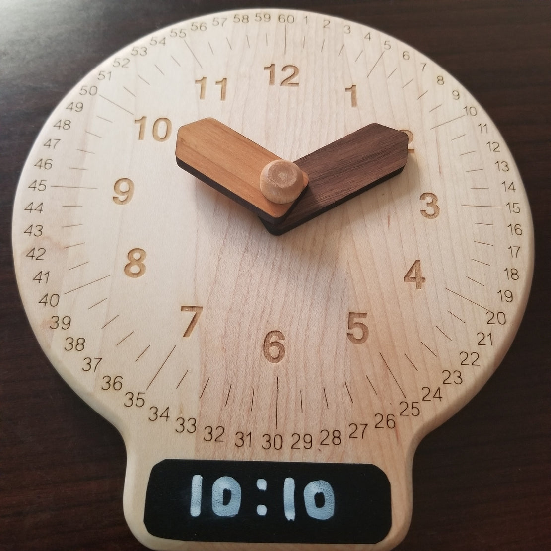 Analog to digital learning clock, Learn to tell time, Montessori clock, telling time