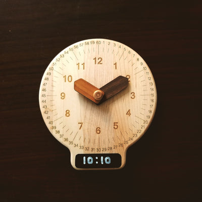 Analog to digital learning clock, Learn to tell time, Montessori clock, telling time