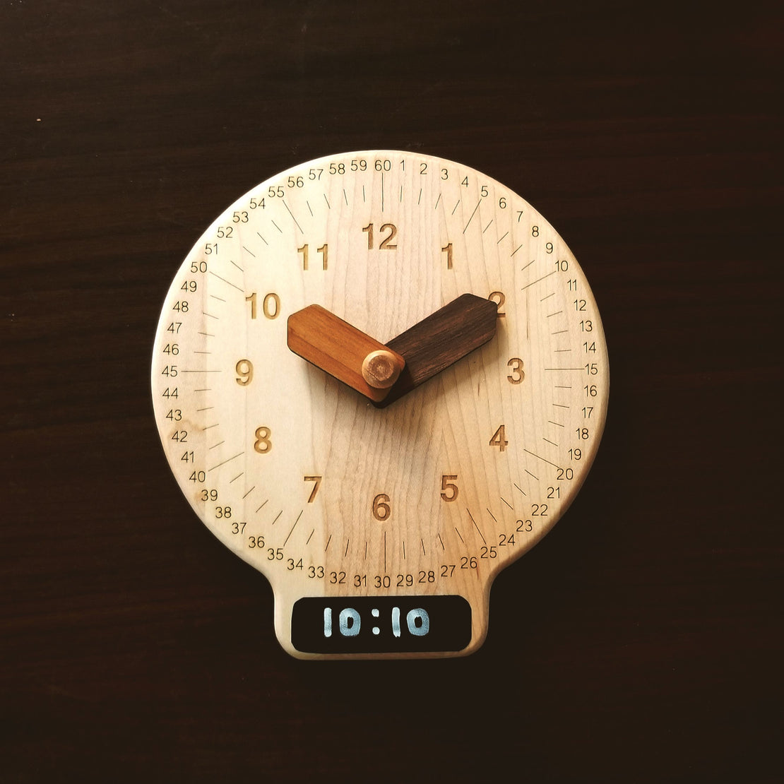 Analog to digital learning clock, Learn to tell time, Montessori clock, telling time