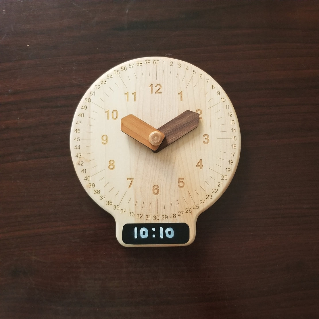Analog to digital learning clock, Learn to tell time, Montessori clock, telling time