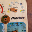 SECONDS/IMPERFECT Wooden weather calendar - weather chart
