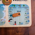 SECONDS/IMPERFECT Wooden weather calendar - weather chart