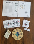 SECONDS/IMPERFECT Compass rose puzzle - cardinal directions Montessori activity