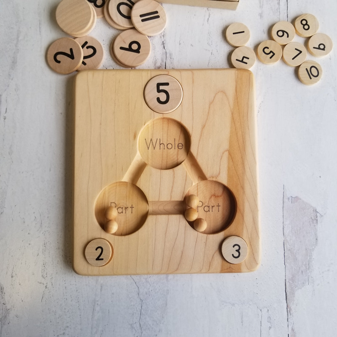 Part Part Whole board - Kindergarten math - Number decomposition - Montessori materials