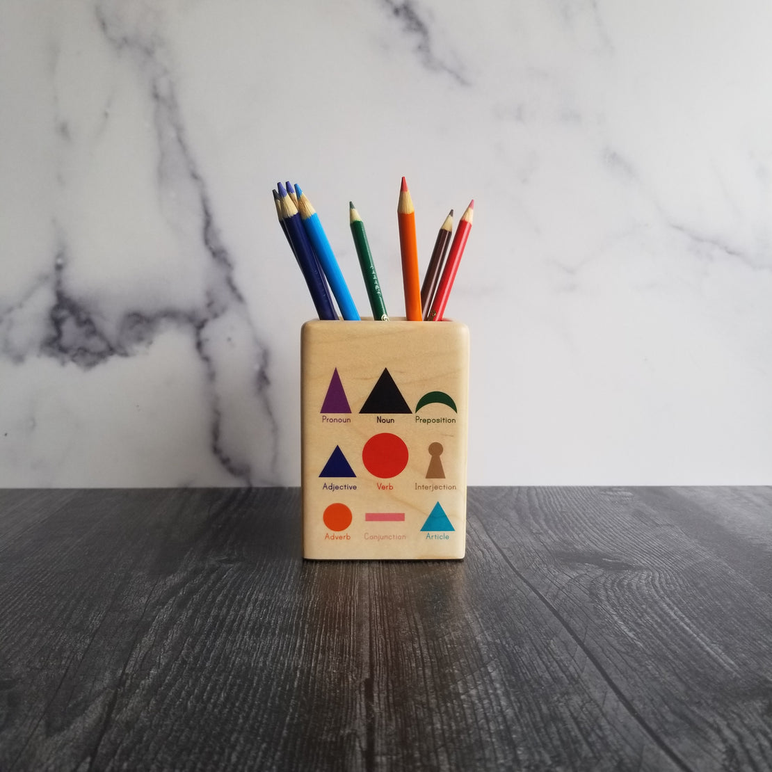 Grammar pencil holder - Montessori color pencil holder - pencil holder - pen holder