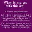 Fraction manipulation board - Fraction circles