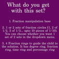 SECONDS/IMPERFECT Fraction manipulation board - Fraction circles