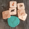 Animal tracks play dough stampers - Montessori toys - Stocking stuffers