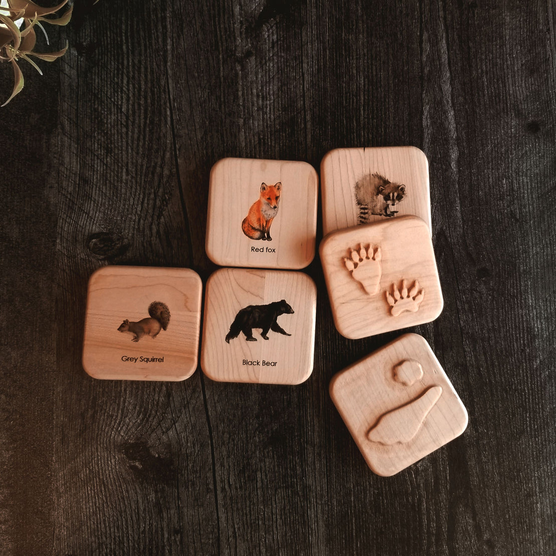 Animal tracks play dough stampers - Montessori toys - Stocking stuffers
