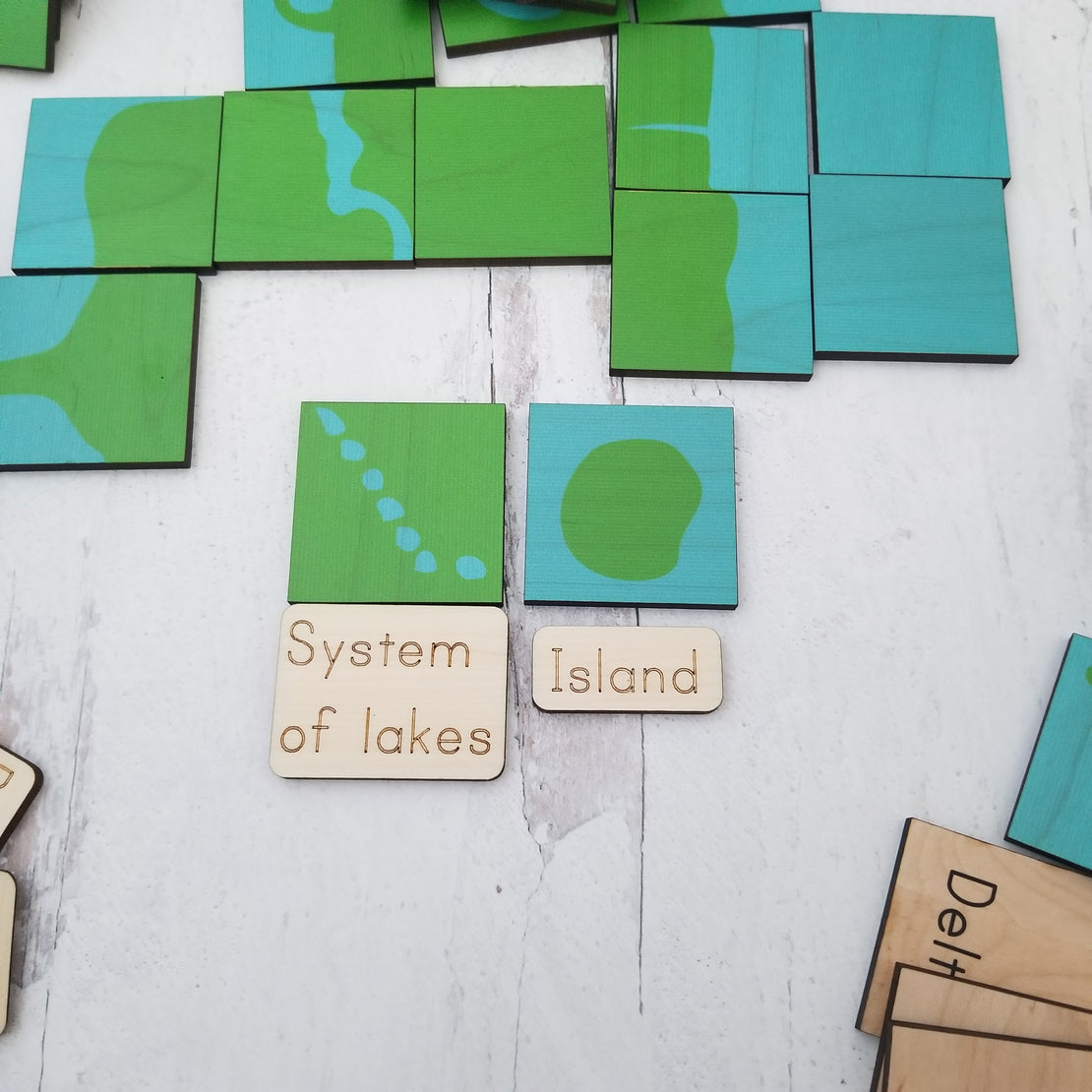 Land and water form puzzle