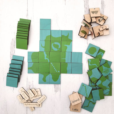 Land and water form puzzle
