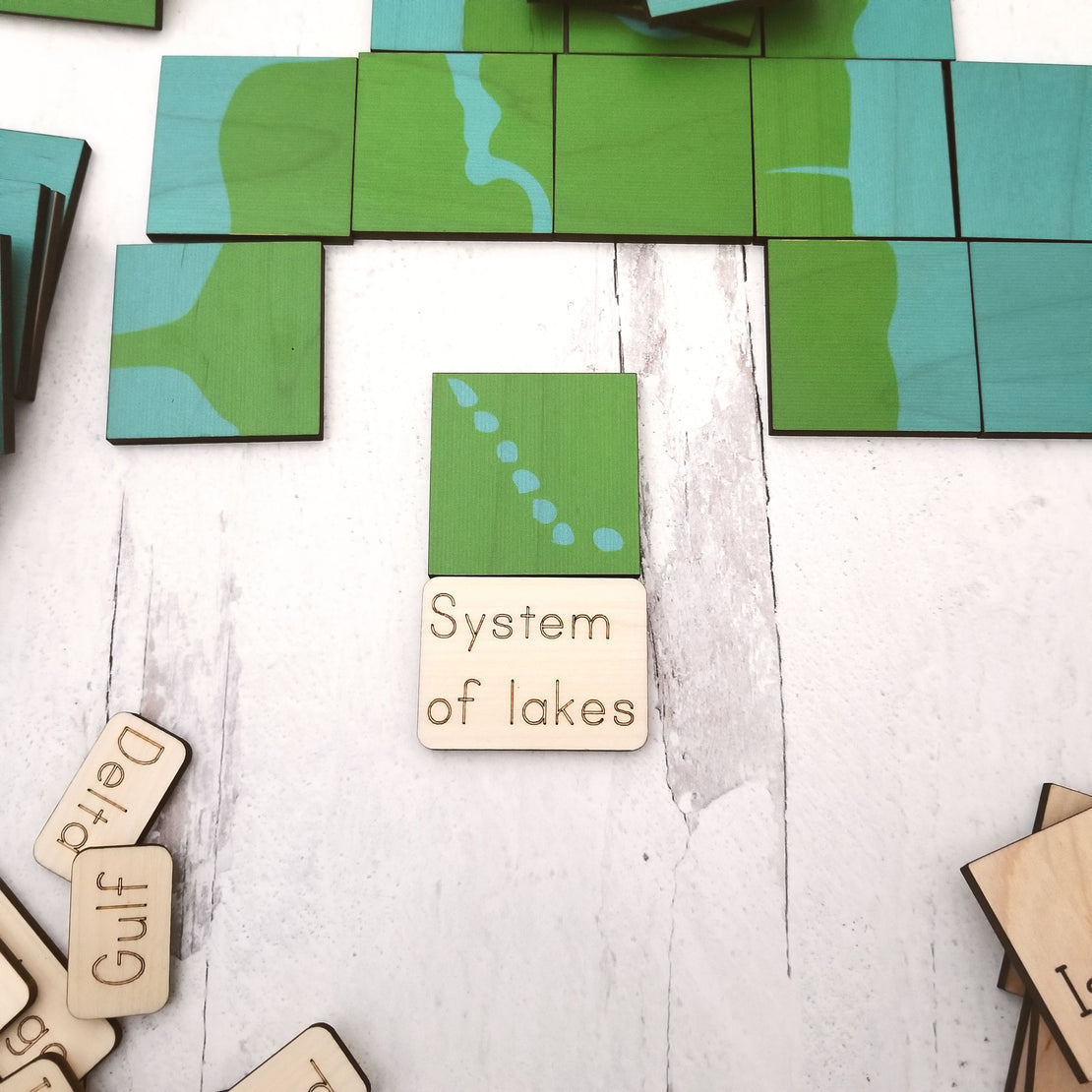 Land and water form puzzle