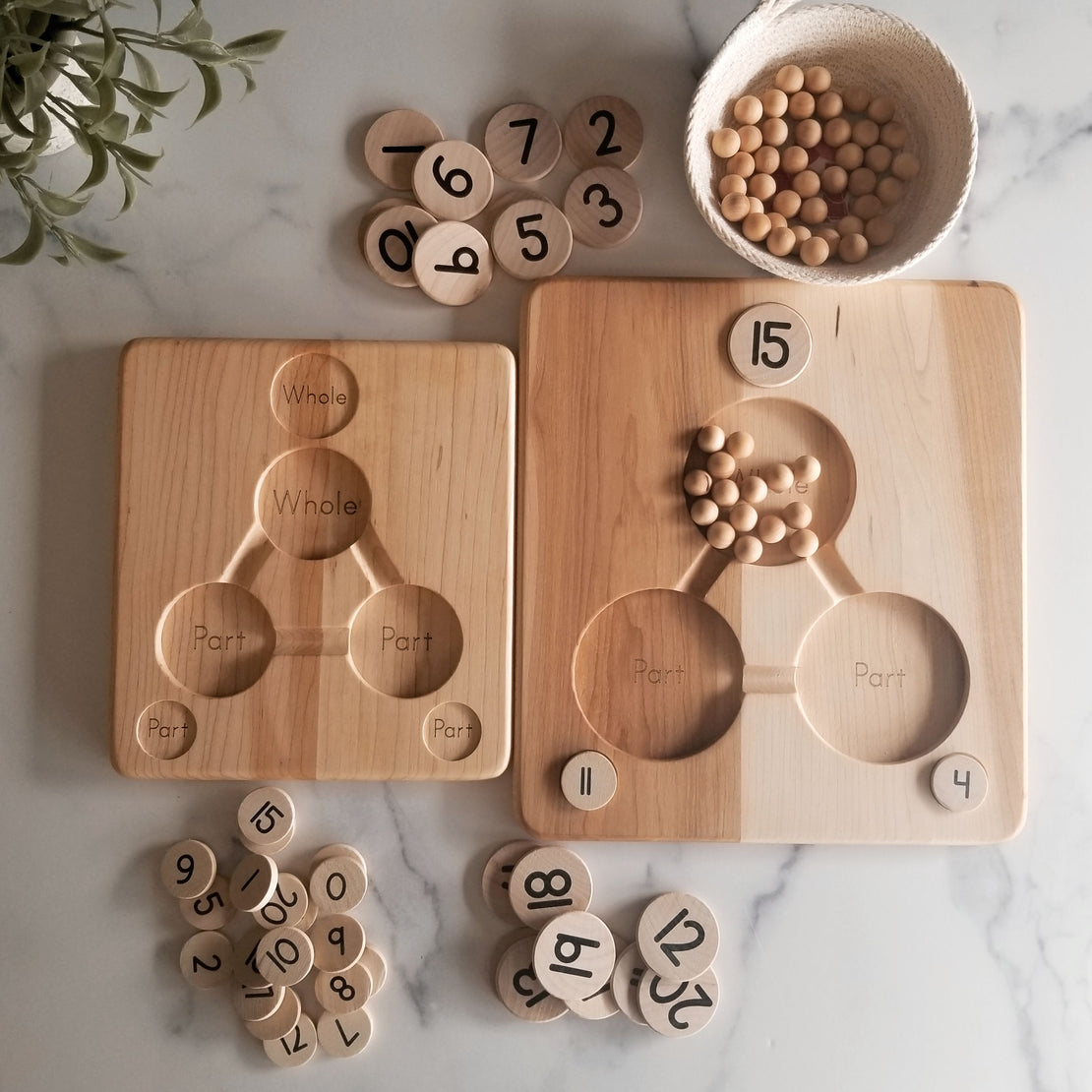 Part Part Whole board - Kindergarten math - Number decomposition - Montessori materials