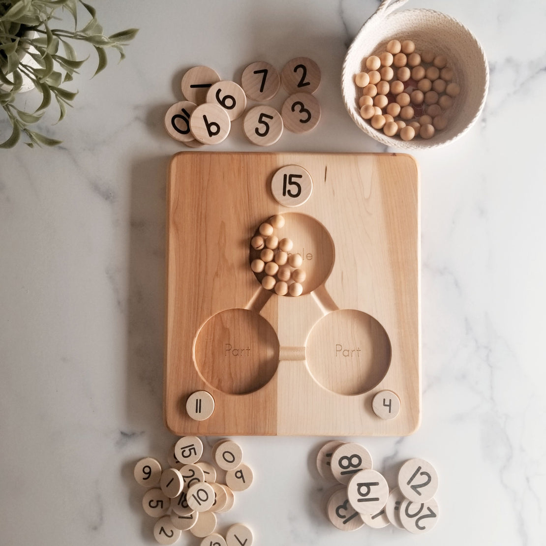 Part Part Whole board - Kindergarten math - Number decomposition - Montessori materials