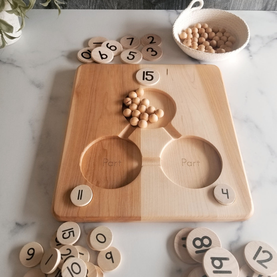 Part Part Whole board - Kindergarten math - Number decomposition - Montessori materials