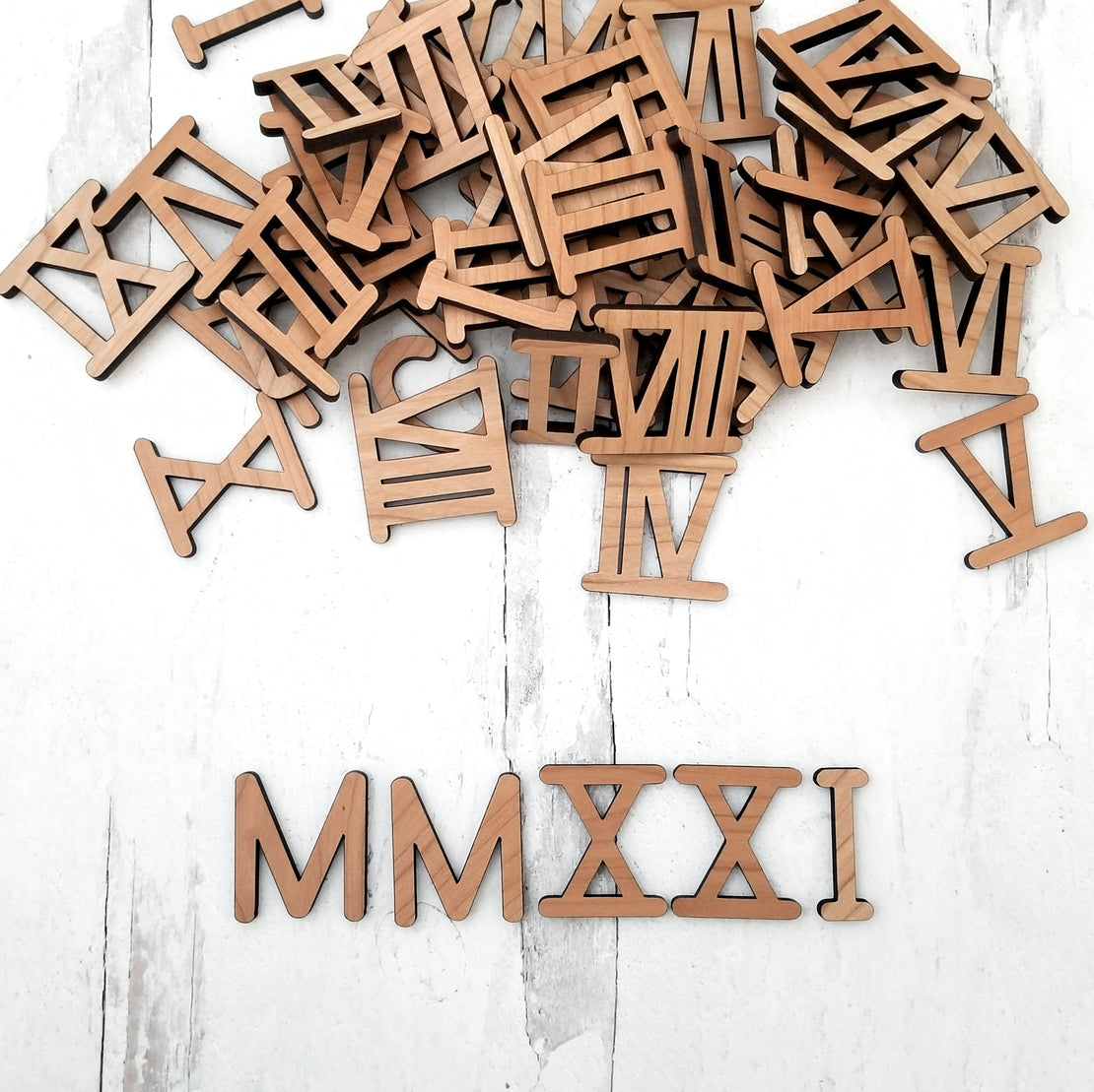 Roman numeral - Wooden moveable numbers