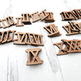 Roman numeral - Wooden moveable numbers