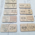 Coin equivalency puzzle - teach kids about money