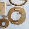 Parts of a tree trunk puzzle, layers of tree trunk, tree ring puzzle, dendrochronology