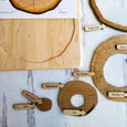 Parts of a tree trunk puzzle, layers of tree trunk, tree ring puzzle, dendrochronology