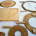 Parts of a tree trunk puzzle, layers of tree trunk, tree ring puzzle, dendrochronology