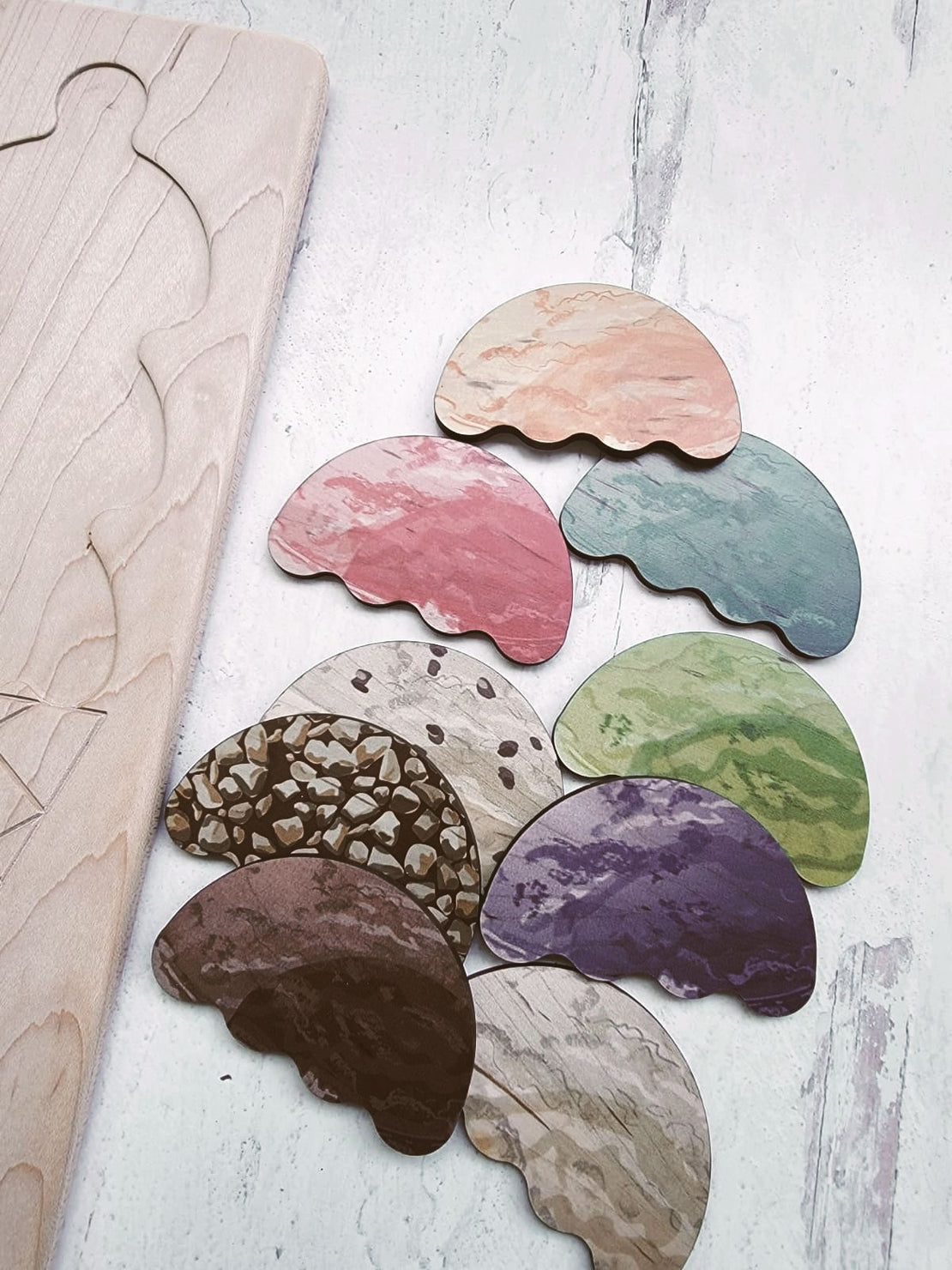 Pattern recognition work - Ice cream scoop puzzle - Montessori sensorial