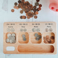 Coin manipulation board - Money sorting board - Money activity board