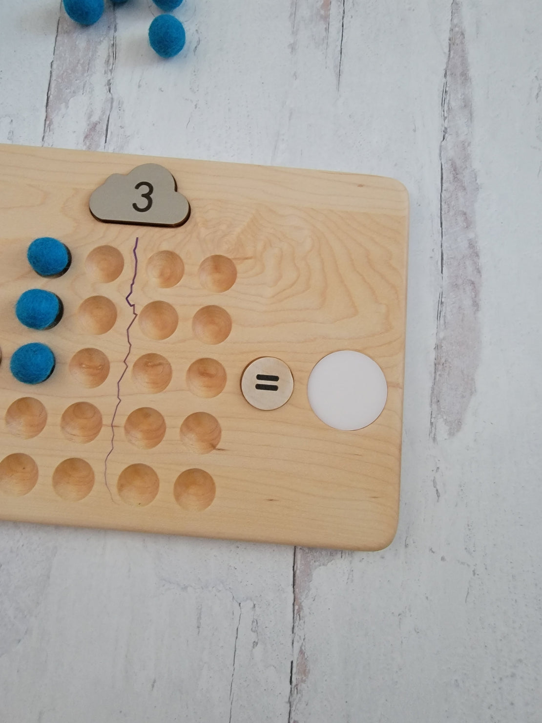 Math manipulative board - 1 to 20 arithmetic board - wooden twenty board - Montessori primary
