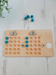 Math manipulative board - 1 to 20 arithmetic board - wooden twenty board - Montessori primary