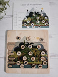 Layers of the rainforest wooden puzzle - montessori material